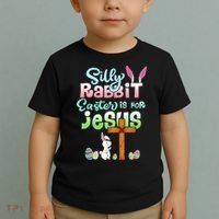 Funny Easter Day Silly Rabbit Easter Is For Jesus Christians Toddler T-Shirt thumb 2