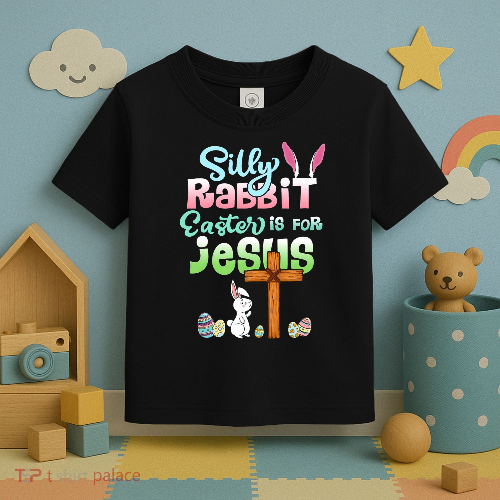 Funny Easter Day Silly Rabbit Easter Is For Jesus Christians Toddler T-Shirt