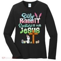 Funny Easter Day Silly Rabbit Easter Is For Jesus Christians Women's Long Sleeve Shirt thumb 0