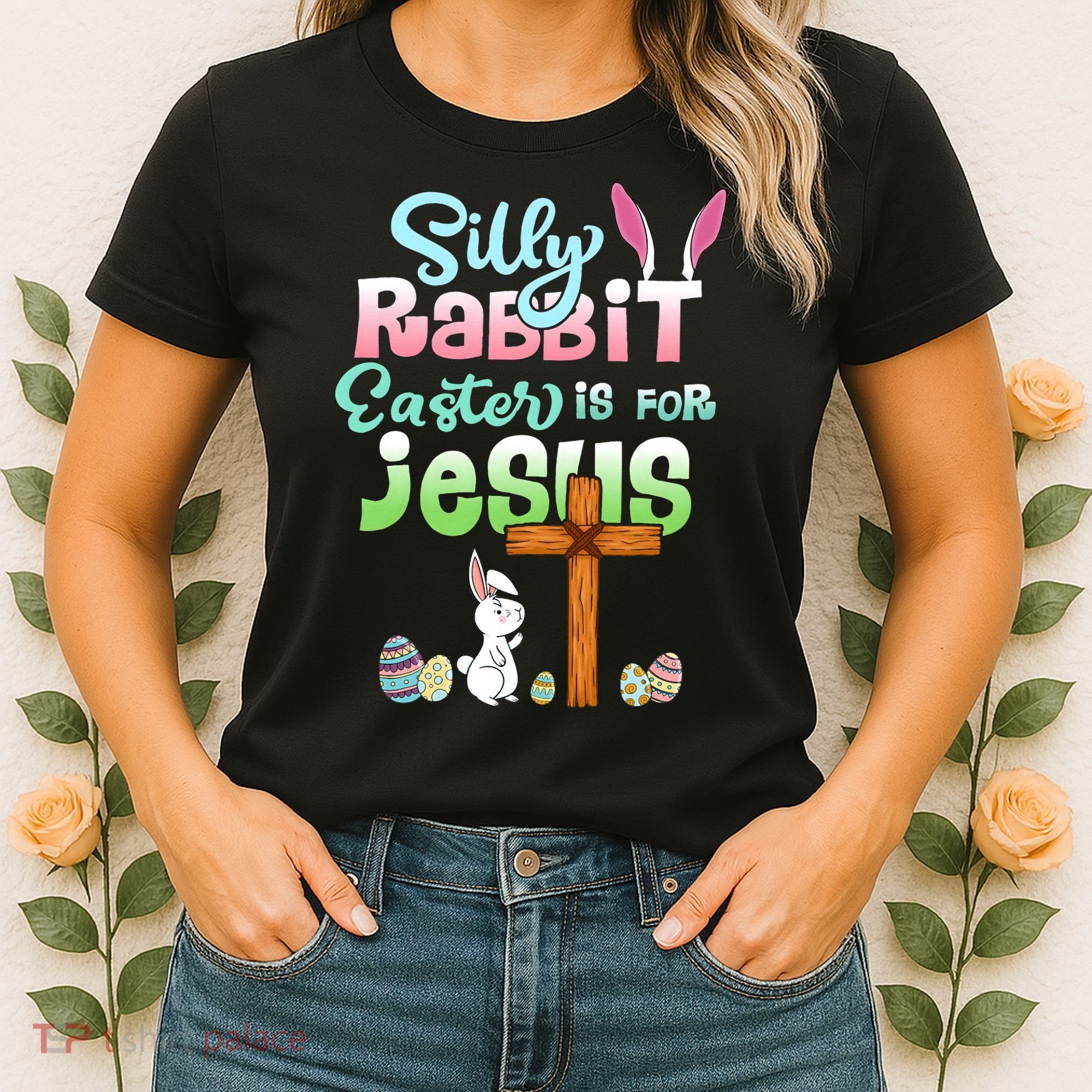 Funny Easter Day Silly Rabbit Easter Is For Jesus Christians Women's T-Shirt