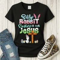 Funny Easter Day Silly Rabbit Easter Is For Jesus Christians Women's T-Shirt thumb 3