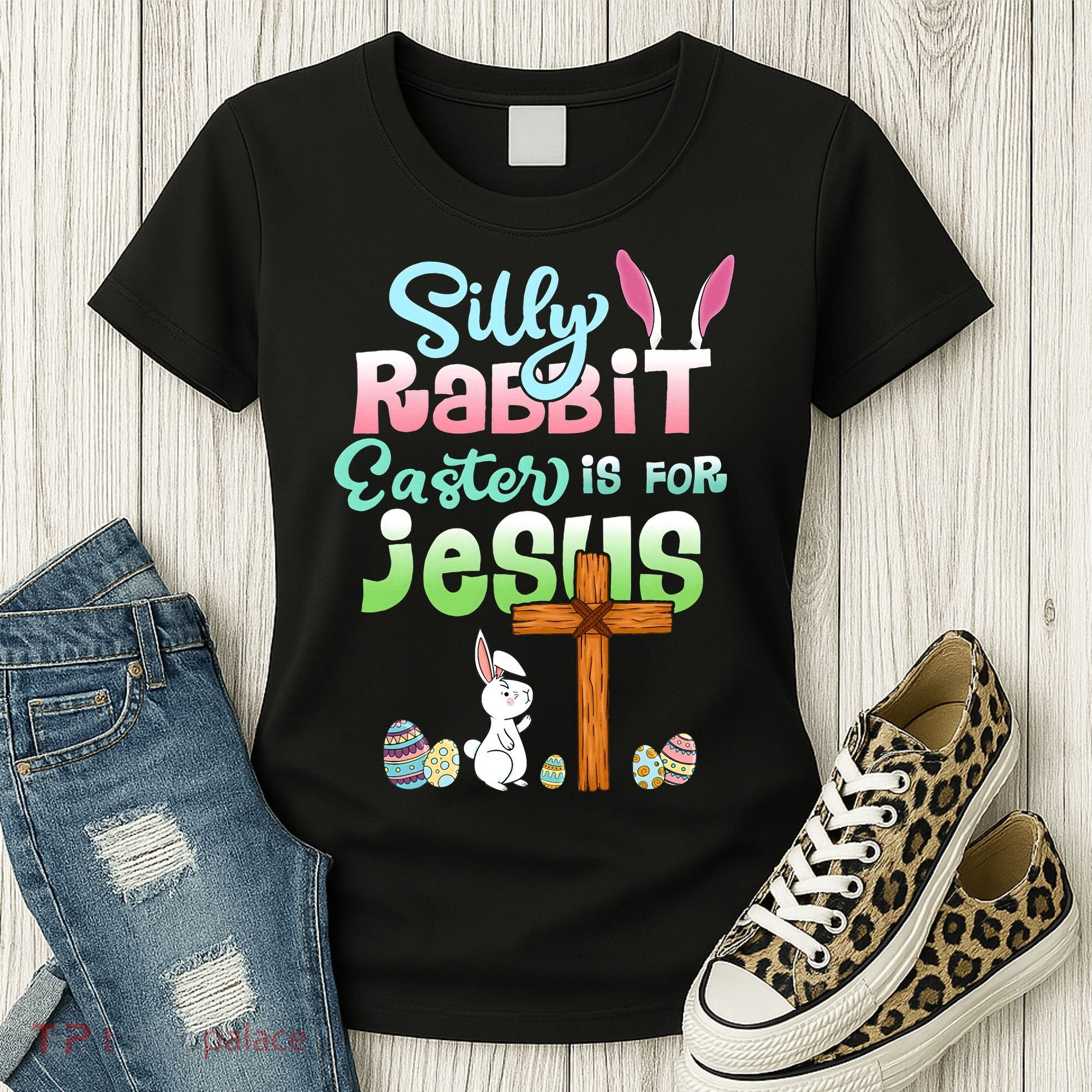 Funny Easter Day Silly Rabbit Easter Is For Jesus Christians Women's T-Shirt