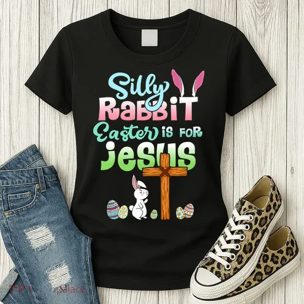 Funny Easter Day Silly Rabbit Easter Is For Jesus Christians Women's T-Shirt