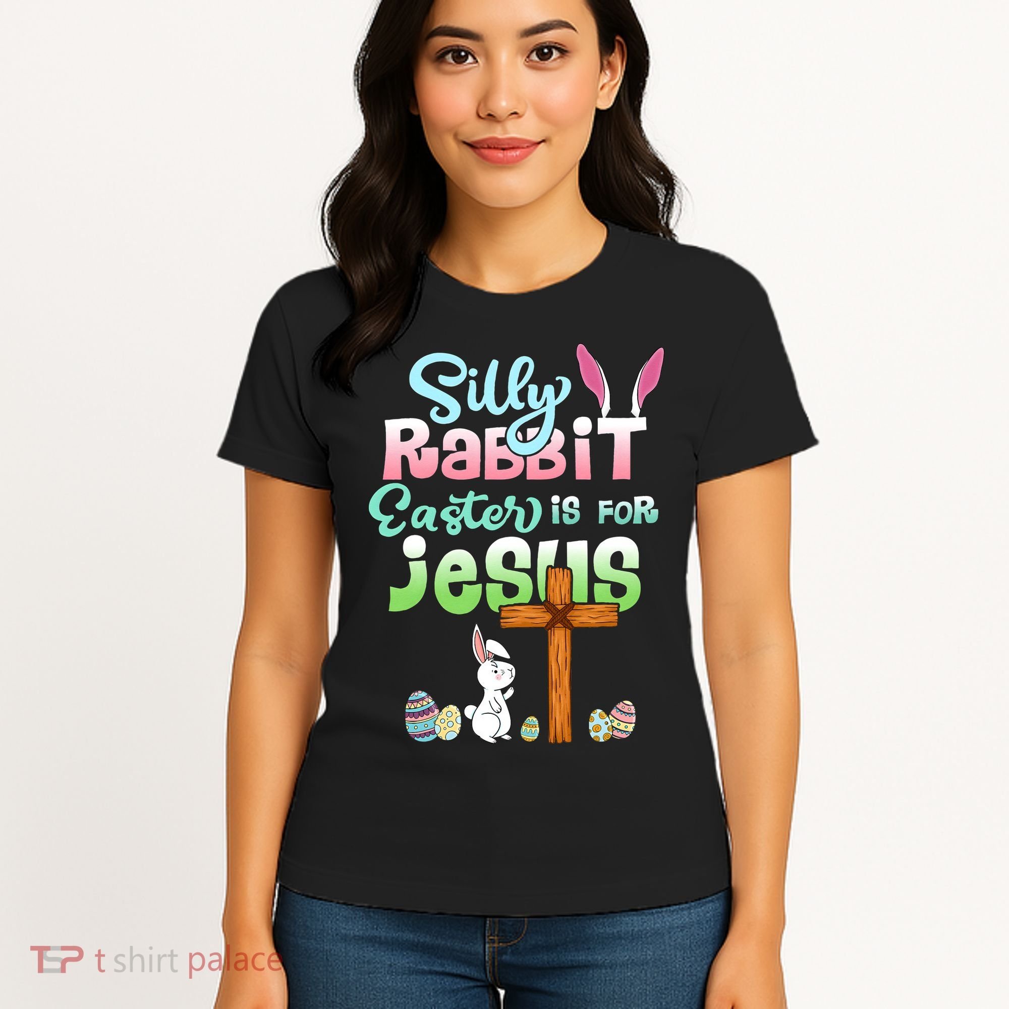 Funny Easter Day Silly Rabbit Easter Is For Jesus Christians Women's T-Shirt