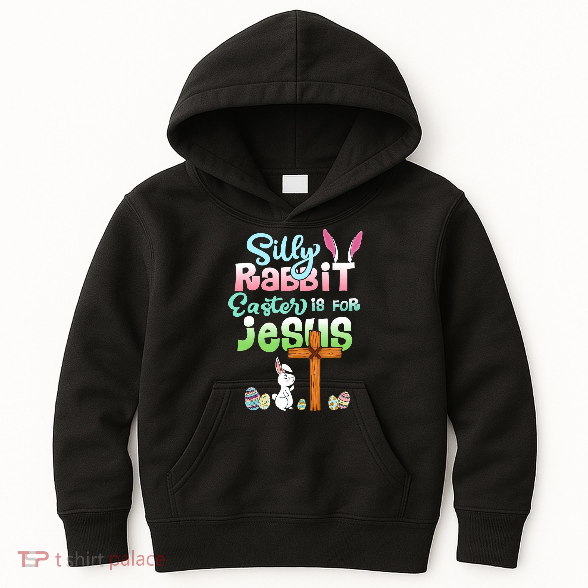 Funny Easter Day Silly Rabbit Easter Is For Jesus Christians Kids Hoodie