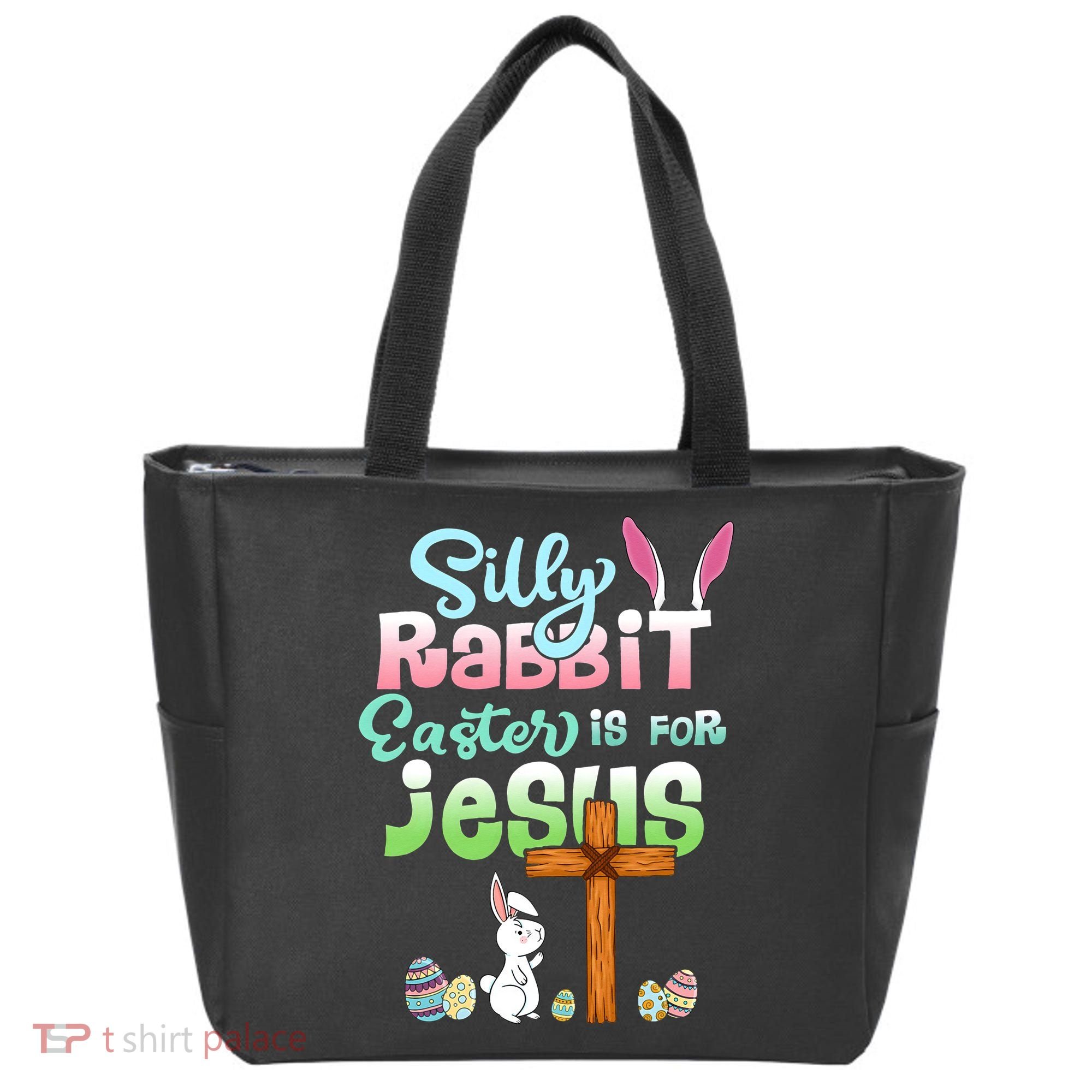 Funny Easter Day Silly Rabbit Easter Is For Jesus Christians Tote Bag
