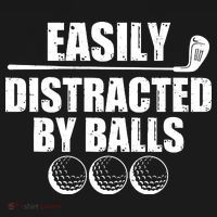 Funny Easily Distracted By Balls Golfing Fan Doggie Tank thumb 4