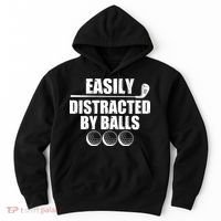 Funny Easily Distracted By Balls Golfing Fan Hoodie thumb 0