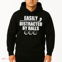 Funny Easily Distracted By Balls Golfing Fan Hoodie thumb 2