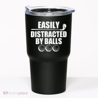 Funny Easily Distracted By Balls Golfing Fan Tumbler thumb 0