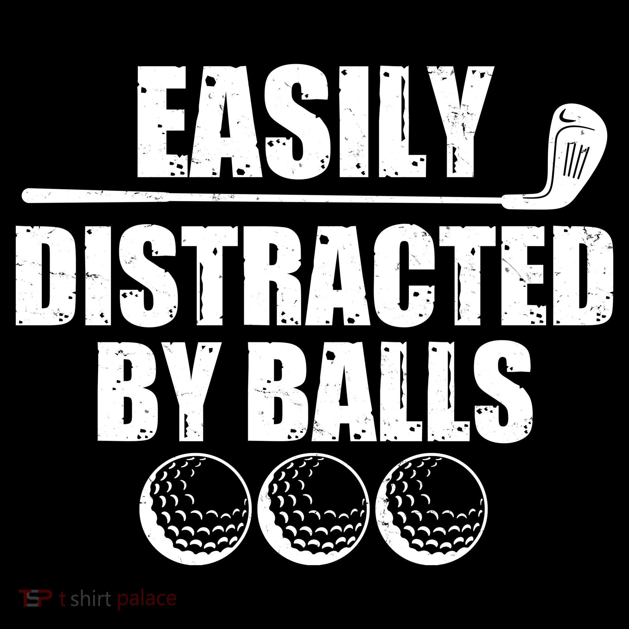 Funny Easily Distracted By Balls Golfing Fan Mousepad