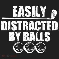 Funny Easily Distracted By Balls Golfing Fan Golf Towel thumb 3