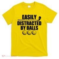 Funny Easily Distracted By Balls Golfing Fan T-Shirt thumb 0