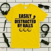 Funny Easily Distracted By Balls Golfing Fan T-Shirt thumb 5