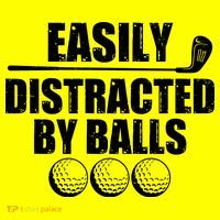 Funny Easily Distracted By Balls Golfing Fan Women's T-Shirt thumb 6