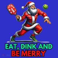 Funny Eat Dink Be Merry Santa Claus Pickleball Christmas Gift For Xmas Kids Sweatshirt thumb 2