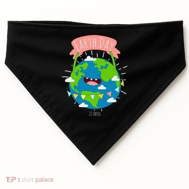 Funny Earth Day April 22 USA-Made Doggie Bandana