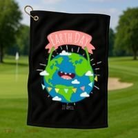 Funny Earth Day April 22 Golf Towel thumb 1