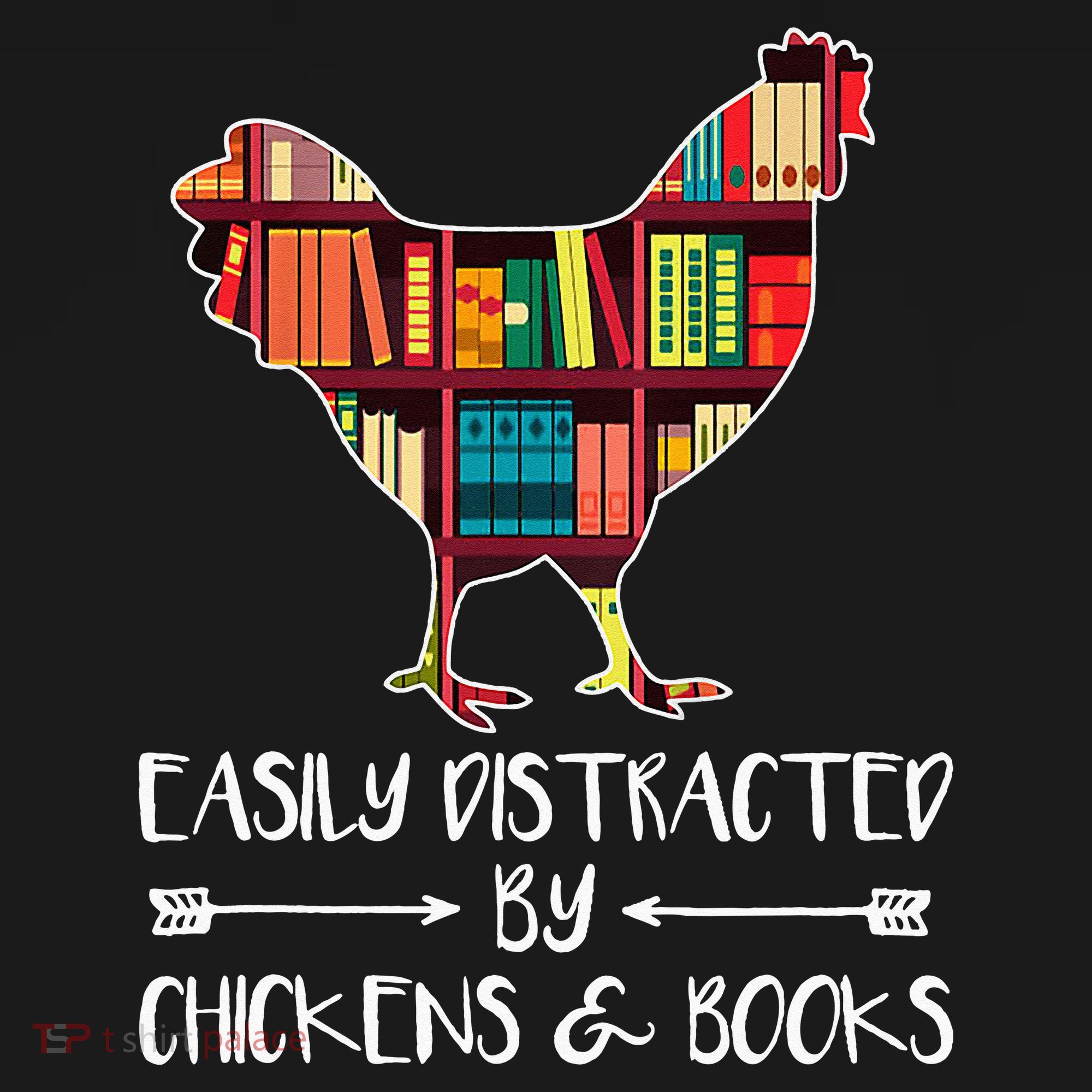 funny Easily Distracted By Chickens And Books Backpack