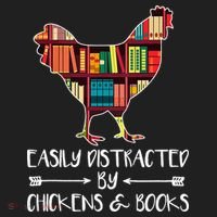 funny Easily Distracted By Chickens And Books Beanie thumb 2