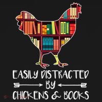 funny Easily Distracted By Chickens And Books Visor thumb 3