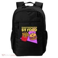 Funny Easily DIstracted By Food Cute Burger and Fries Backpack thumb 0