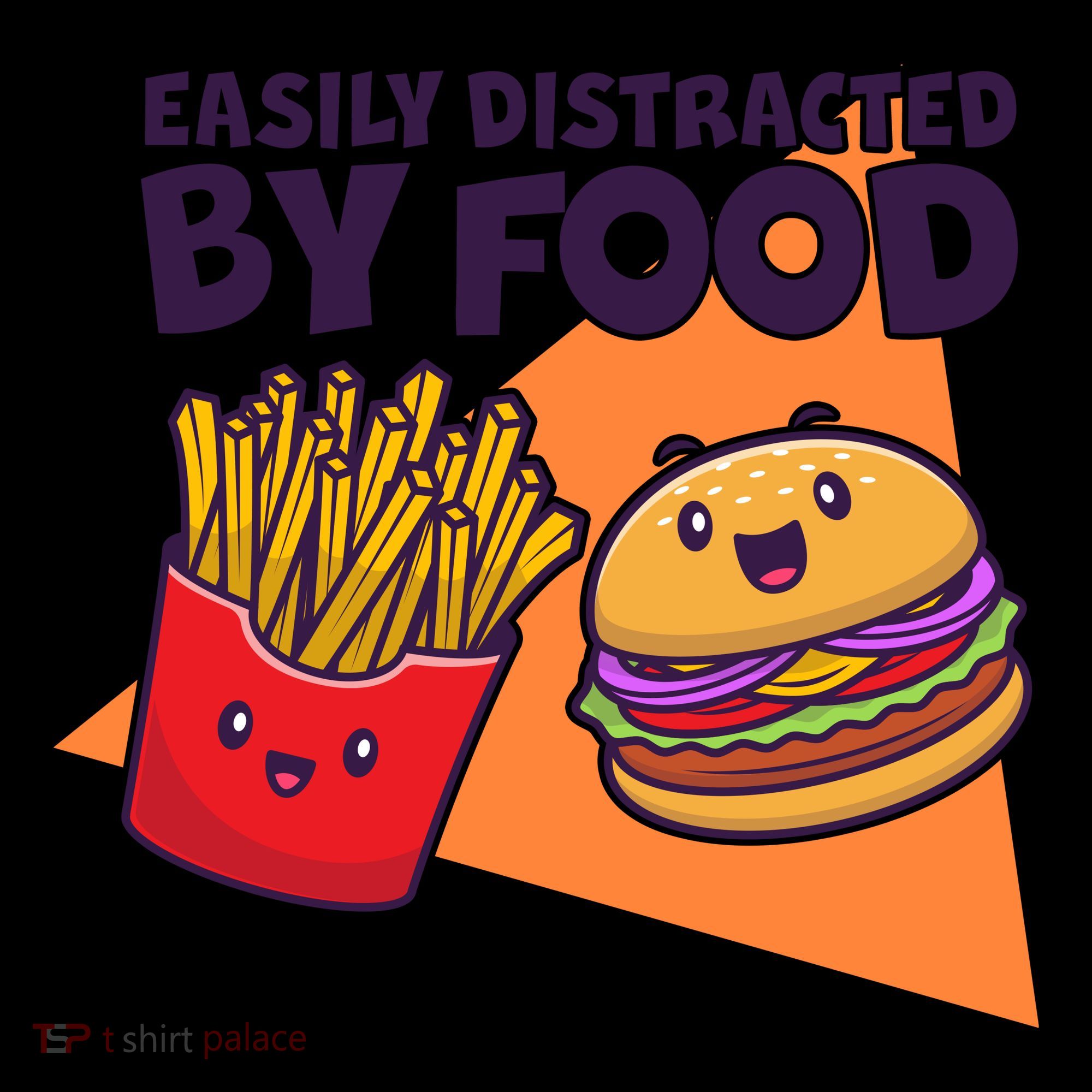 Funny Easily DIstracted By Food Cute Burger and Fries Coffee Mug