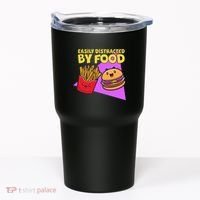 Funny Easily DIstracted By Food Cute Burger and Fries Tumbler thumb 0