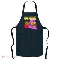 Funny Easily DIstracted By Food Cute Burger and Fries Apron thumb 0