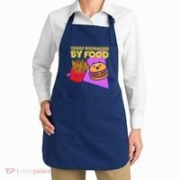Funny Easily DIstracted By Food Cute Burger and Fries Apron thumb 2