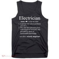 Funny Electrician Definition Shirt Electrical Engineer Gift Tank Top thumb 0