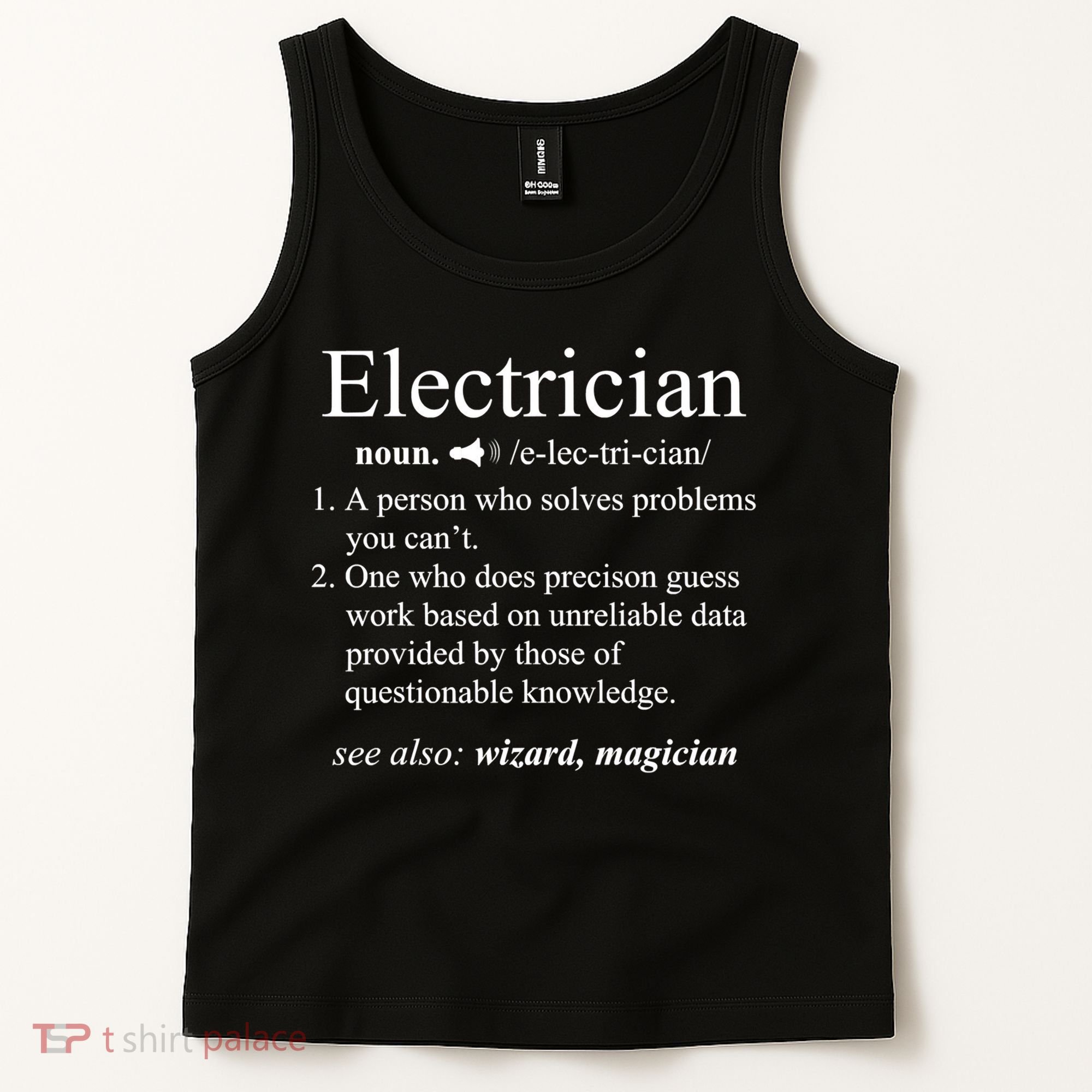 Funny Electrician Definition Shirt Electrical Engineer Gift Tank Top