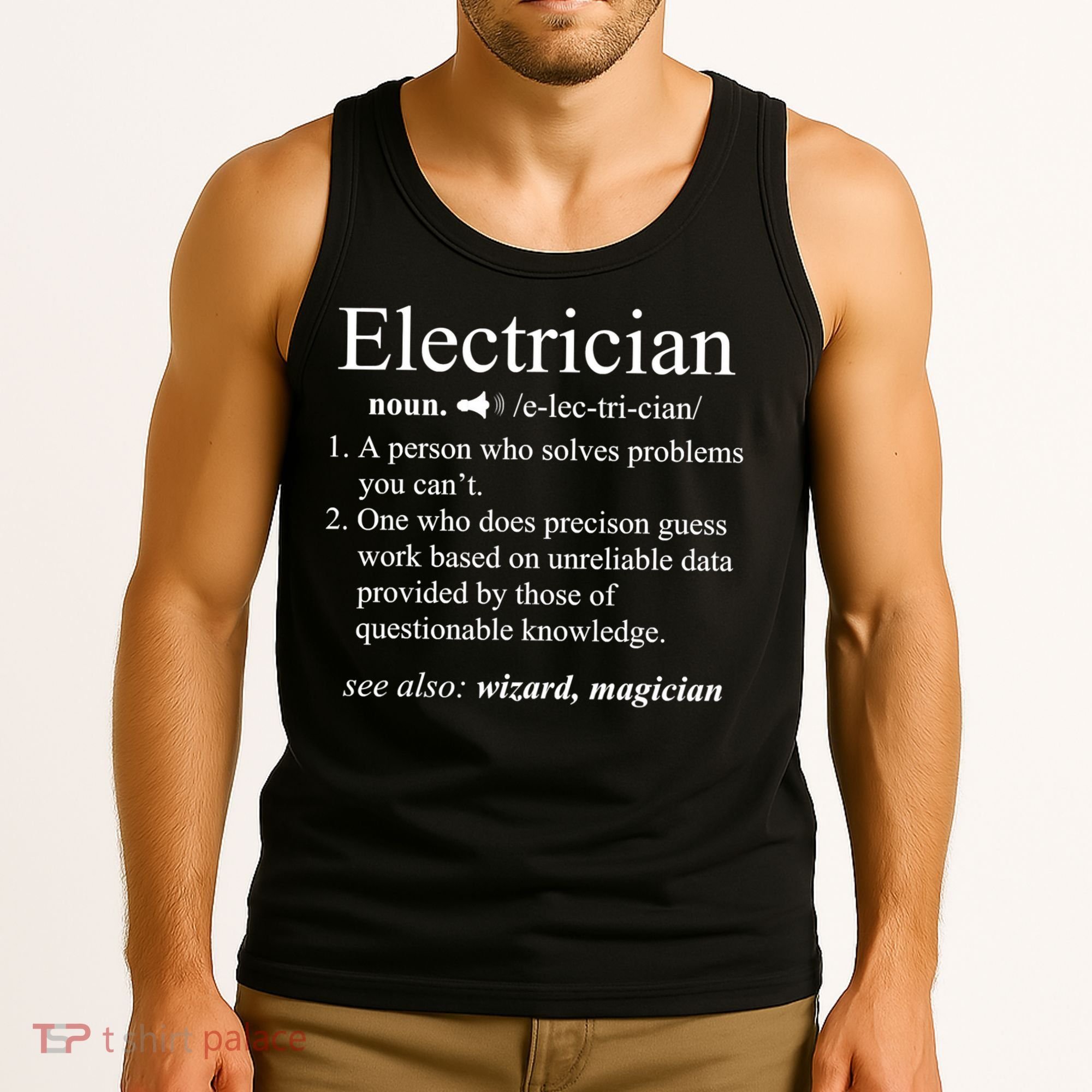 Funny Electrician Definition Shirt Electrical Engineer Gift Tank Top