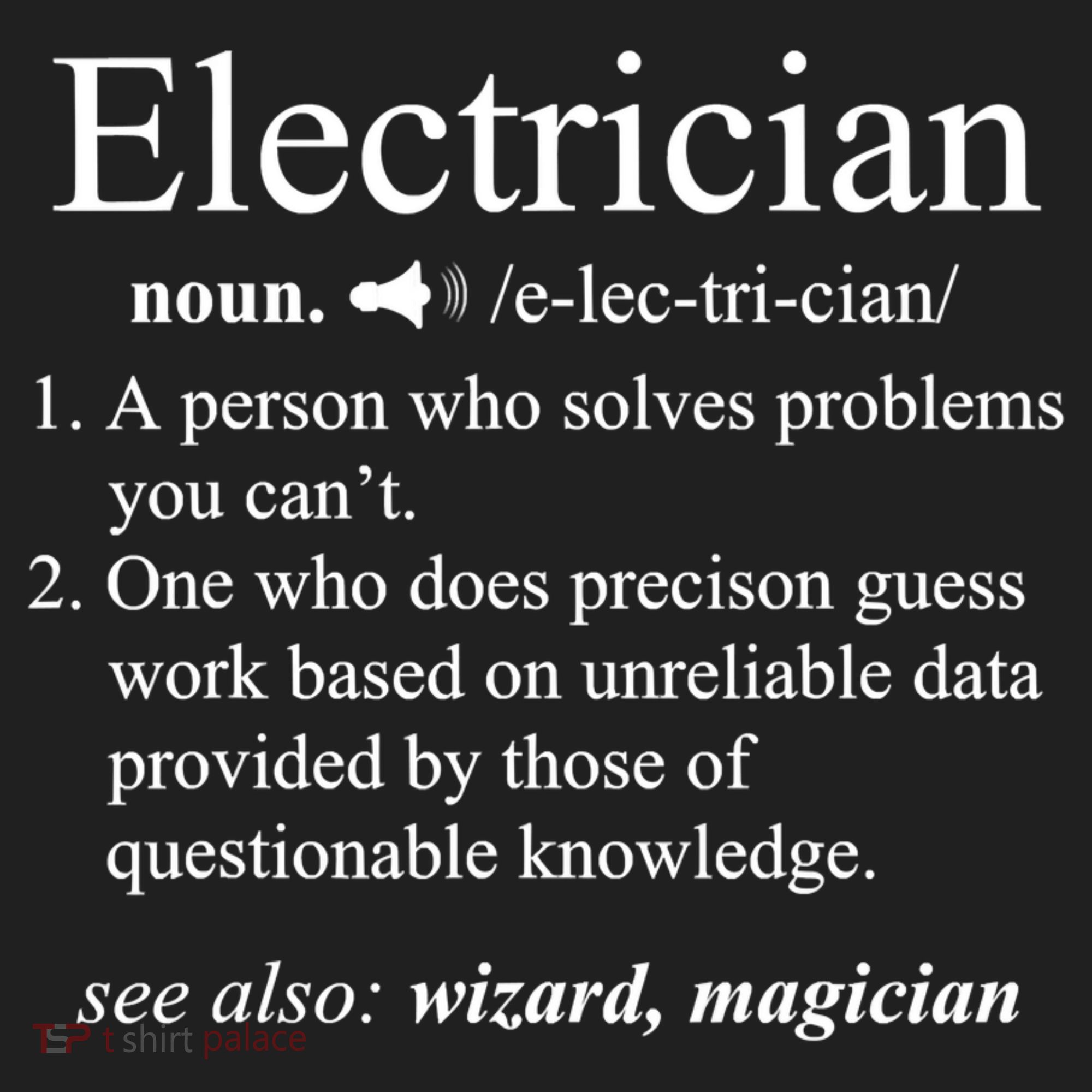Funny Electrician Definition Shirt Electrical Engineer Gift Golf Towel