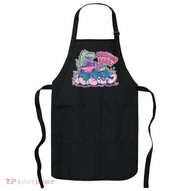 Funny Easter Dinosaur Monster Truck Crushing Eggs Apron