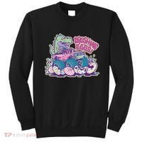 Funny Easter Dinosaur Monster Truck Crushing Eggs Sweatshirt thumb 0