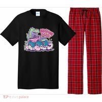 Funny Easter Dinosaur Monster Truck Crushing Eggs Pajama Set thumb 0