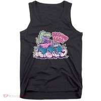 Funny Easter Dinosaur Monster Truck Crushing Eggs Tank Top thumb 0