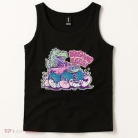 Funny Easter Dinosaur Monster Truck Crushing Eggs Tank Top thumb 2