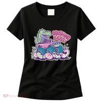 Funny Easter Dinosaur Monster Truck Crushing Eggs Women's T-Shirt thumb 0