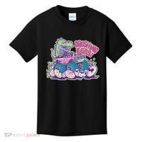 Funny Easter Dinosaur Monster Truck Crushing Eggs Kids T-Shirt thumb 0