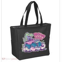 Funny Easter Dinosaur Monster Truck Crushing Eggs Tote Bag thumb 2