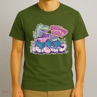 Funny Easter Dinosaur Monster Truck Crushing Eggs T-Shirt thumb 3
