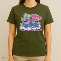 Funny Easter Dinosaur Monster Truck Crushing Eggs T-Shirt thumb 4