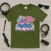 Funny Easter Dinosaur Monster Truck Crushing Eggs T-Shirt thumb 5