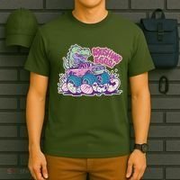 Funny Easter Dinosaur Monster Truck Crushing Eggs T-Shirt thumb 6