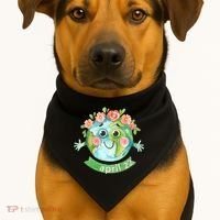 Floral Earth Day April USA-Made Doggie Bandana thumb 1