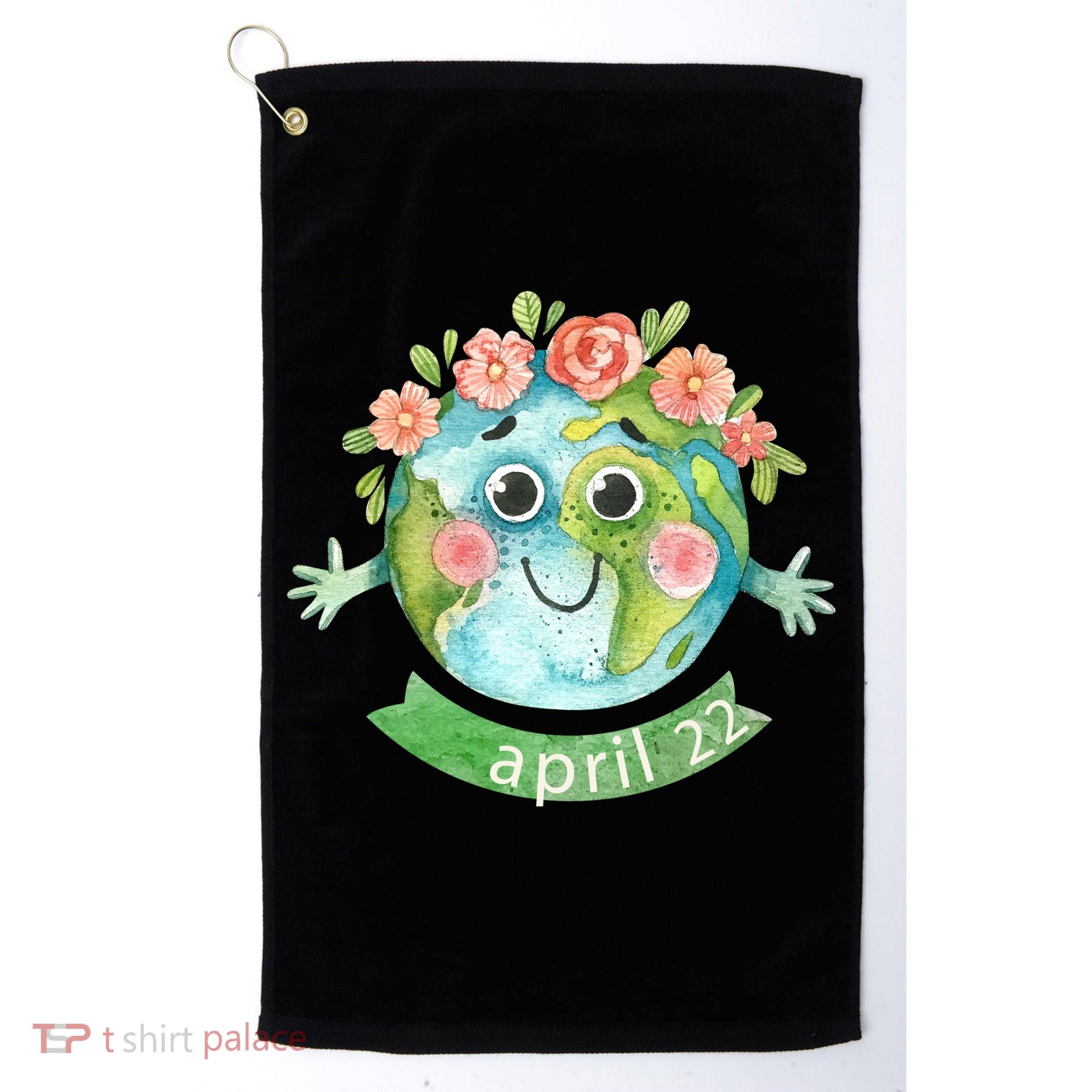 Floral Earth Day April Golf Towel