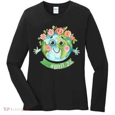 Floral Earth Day April Women's Long Sleeve Shirt