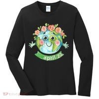 Floral Earth Day April Women's Long Sleeve Shirt thumb 0